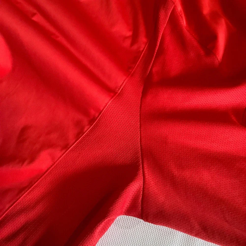 Nike Men Red Long Sleeve V-Neck Training Fall Pullover Jacket 3XL Zipper Pockets